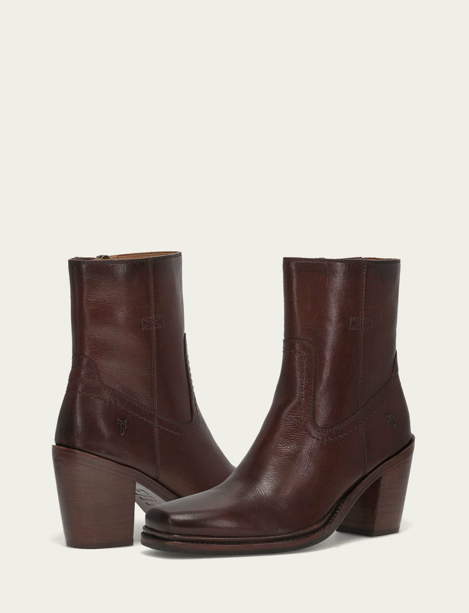 FRYE Women's Espresso Sedona Short Inside Zip Bootie