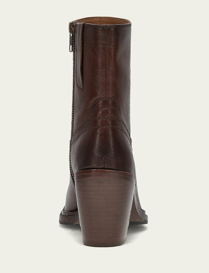 FRYE Women's Espresso Sedona Short Inside Zip Bootie