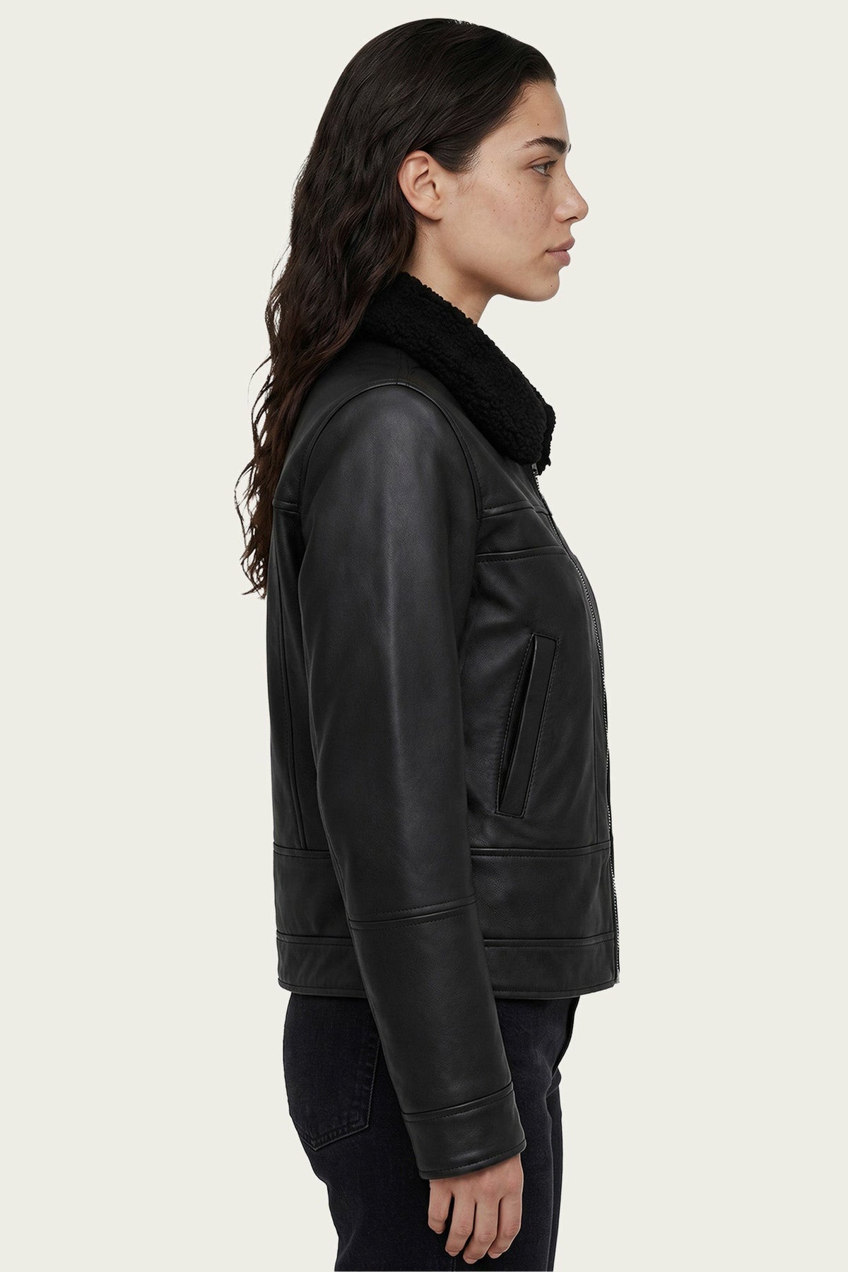 FRYE Clementine Sherling Trim Jacket