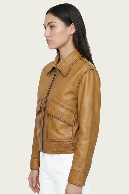 FRYE Kacey Cropped Barn Jacket