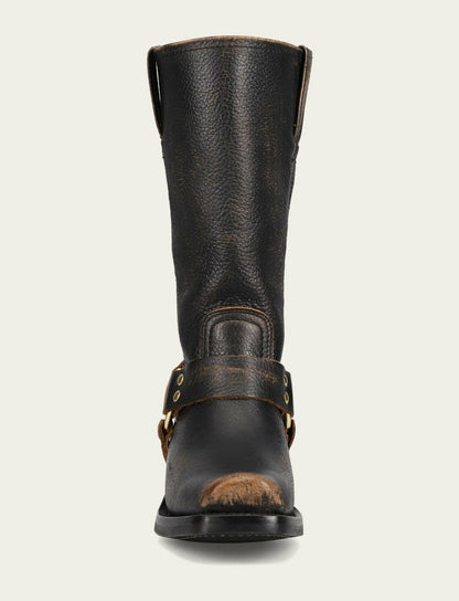 FRYE Women’s Black/Tan Harness 12R Boots