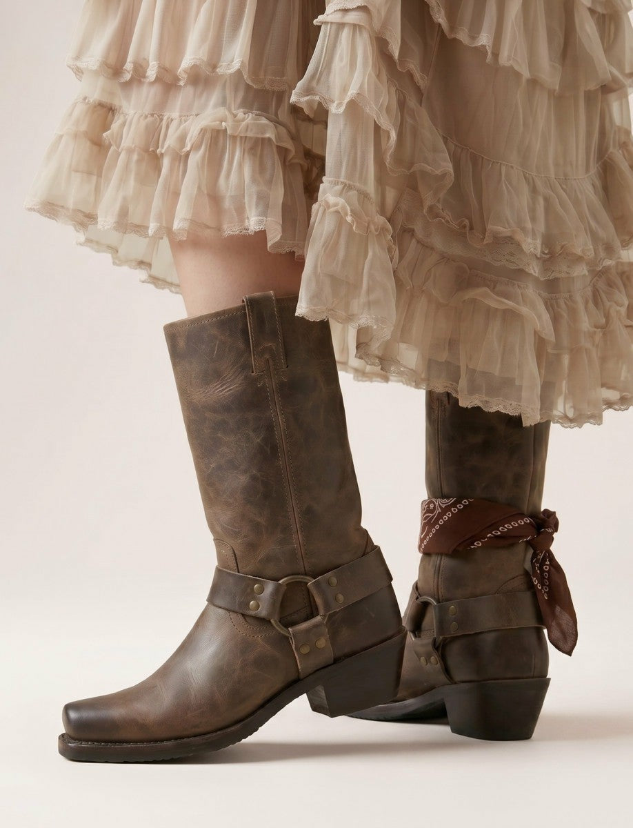 FRYE Women's Smoke Harness 12R Boots