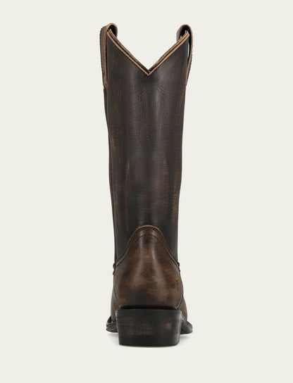 FRYE Women's Distressed Black Billy Pull On Western Boot