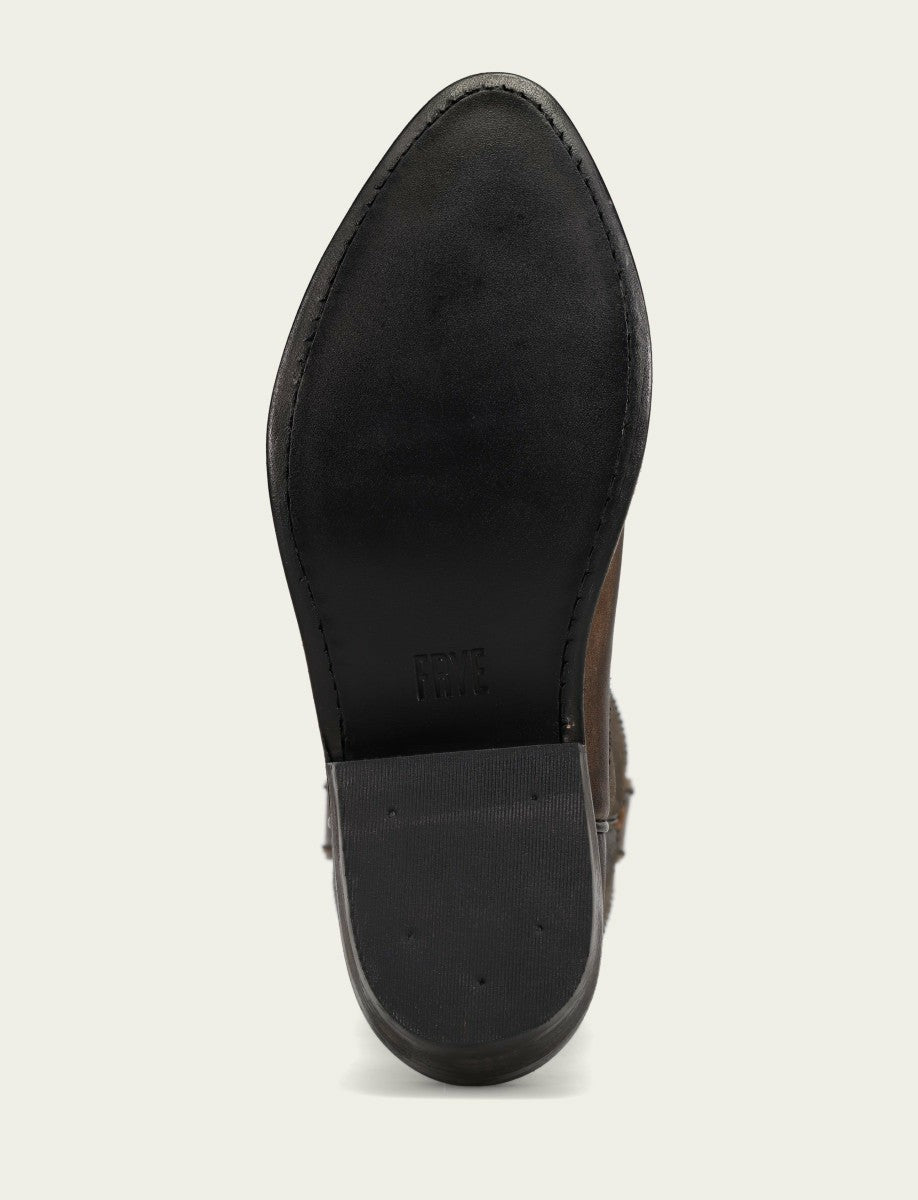 FRYE Women's Distressed Black Billy Pull On Western Boot
