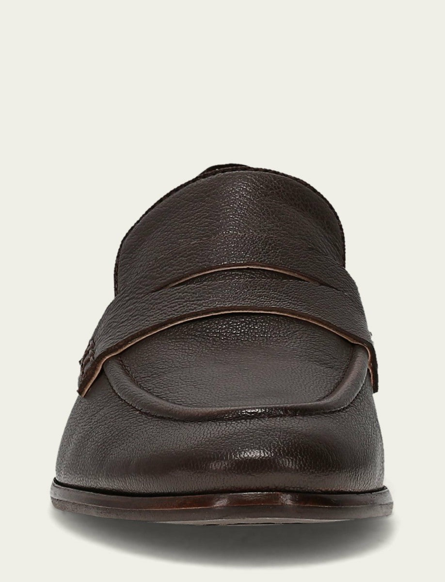 FRYE Women's Dark Brown Faith Leather Loafer