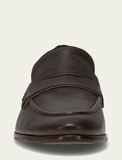 FRYE Women's Dark Brown Faith Leather Loafer