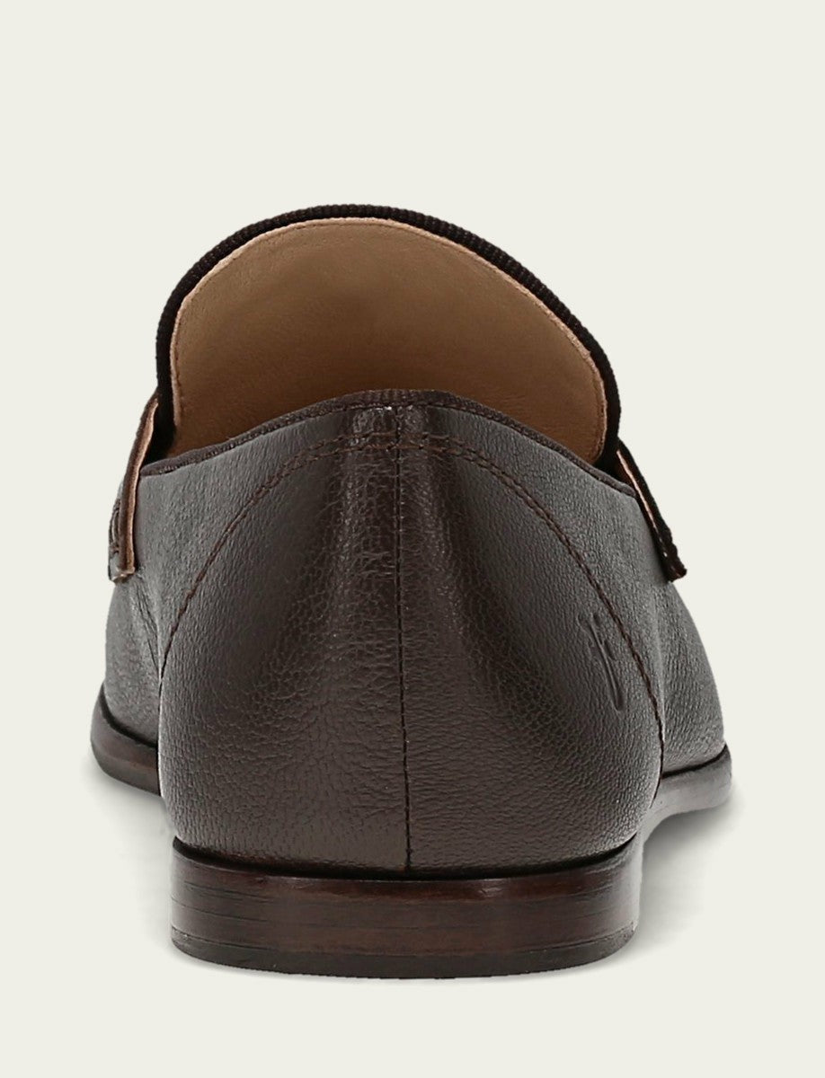 FRYE Women's Dark Brown Faith Leather Loafer