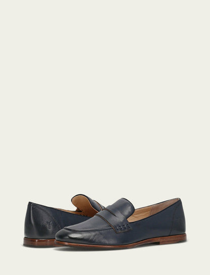FRYE Women's Navy Faith Leather Loafers