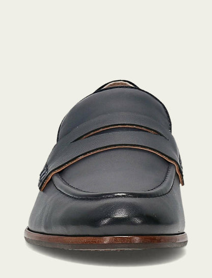 FRYE Women's Navy Faith Leather Loafers