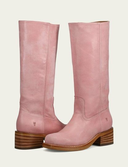 FRYE Women's Pink Campus 14L Tall Boots