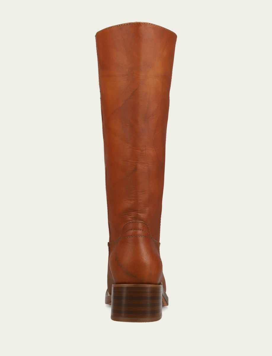 FRYE Women's Saddle Campus 14L Wide Calf Boots