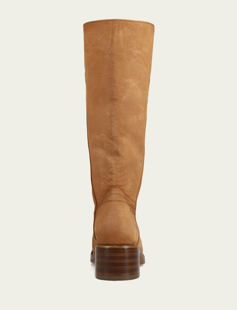 FRYE Women's Light Brown Campus 14L Wide Calf Boots