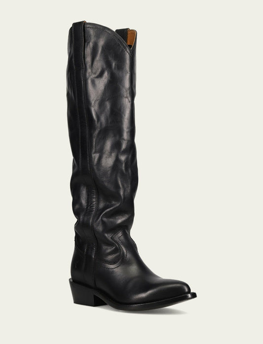 FRYE Women's Black Billy Softy Tall Western Boot