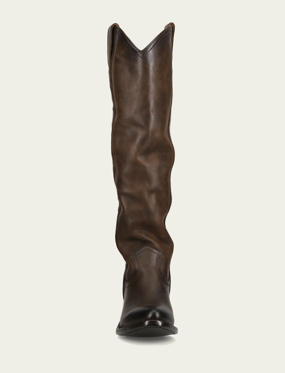 FRYE Women's Brown Billy Softy Tall Western Boot