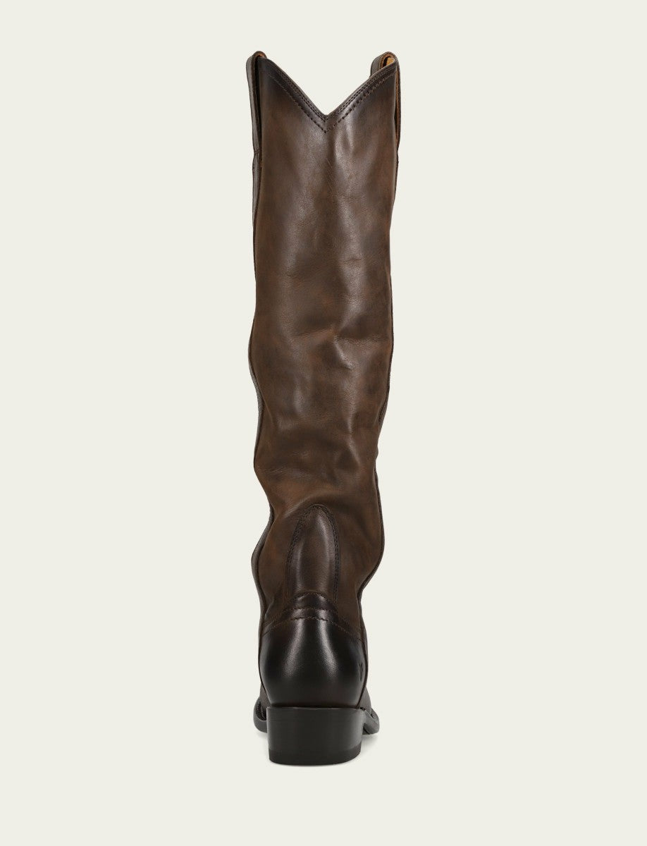 FRYE Women's Brown Billy Softy Tall Western Boot