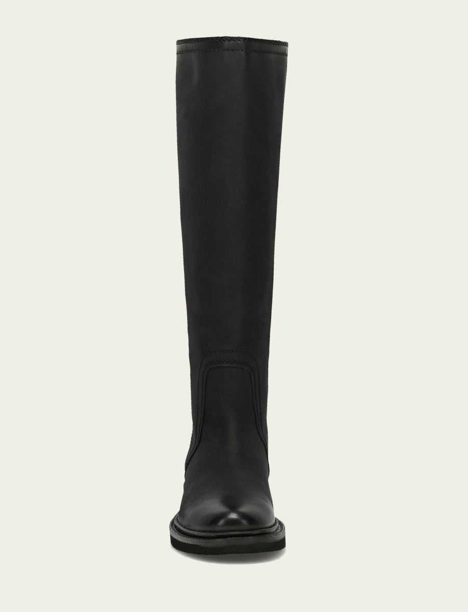 FRYE Women's Black Phoebe Tall Back Zip Boot