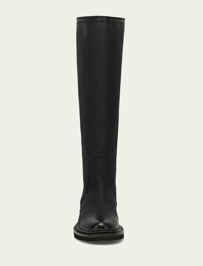 FRYE Women's Black Phoebe Tall Back Zip Boot