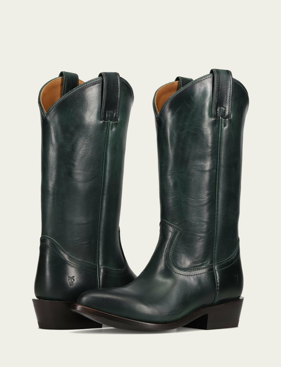 FRYE Women's Teal Billy Pull On Western Boot