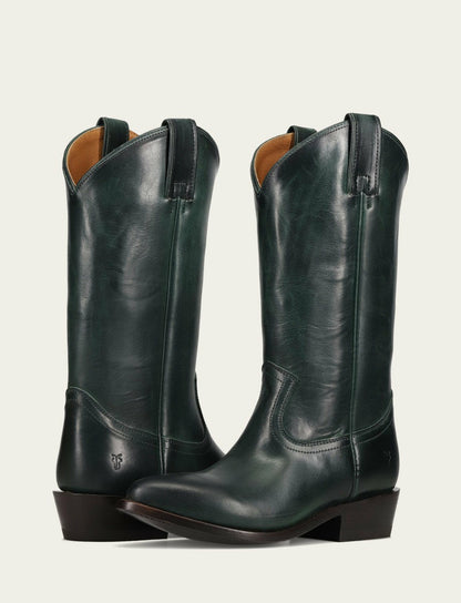 FRYE Women's Teal Billy Pull On Western Boot