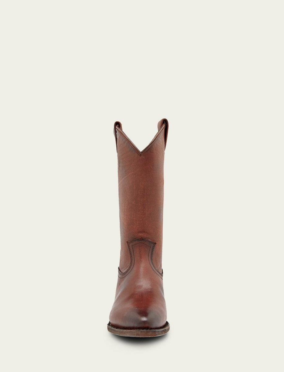 FRYE Women’s Cognac Leather Mid-Calf Billy Pull On Boots
