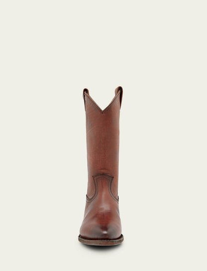 FRYE Women’s Cognac Leather Mid-Calf Billy Pull On Boots