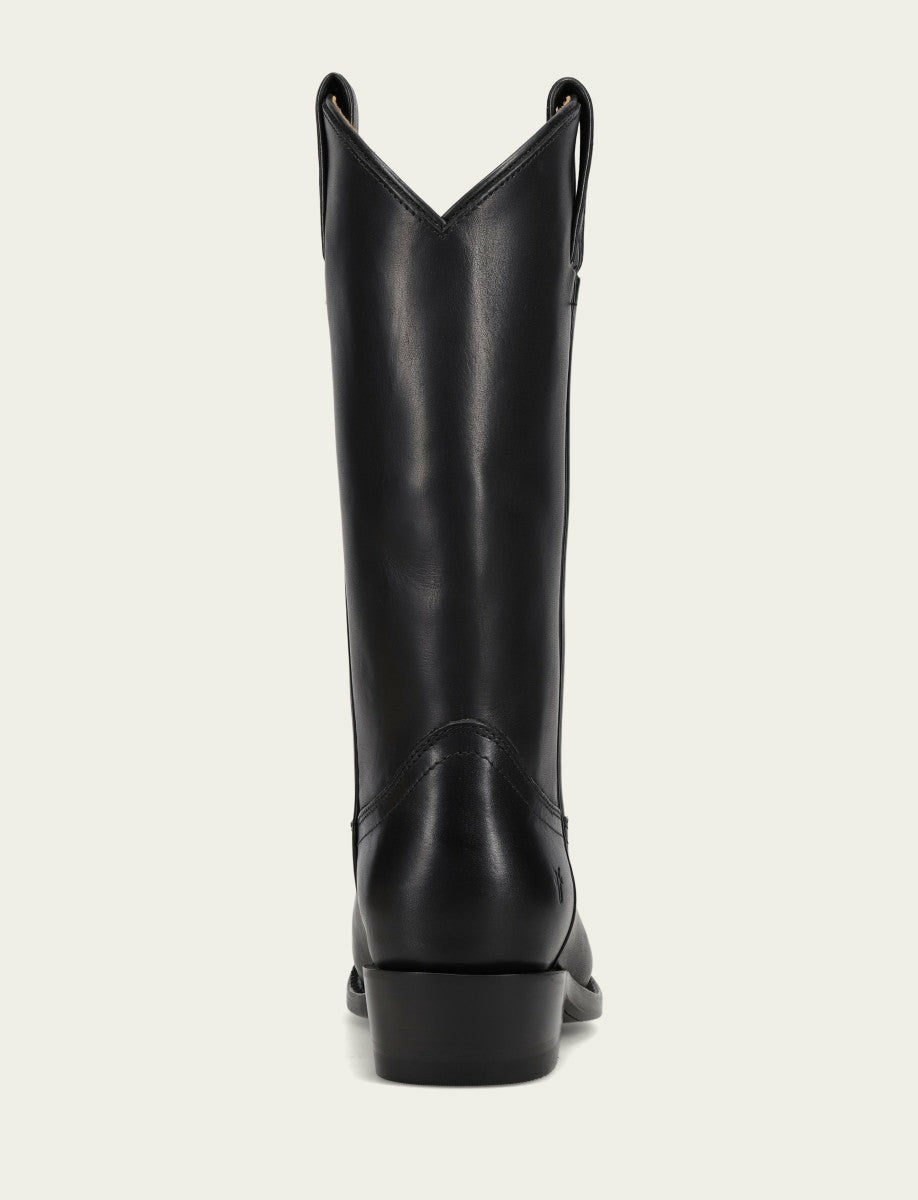 FRYE Women’s Black Leather Mid-Calf Billy Pull On Boots