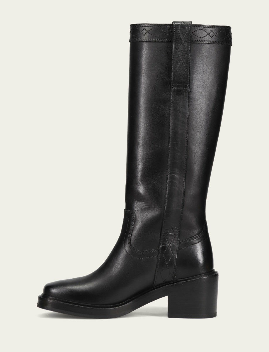 FRYE Women’s Black Kate Pull On Boots with Vintage Leather