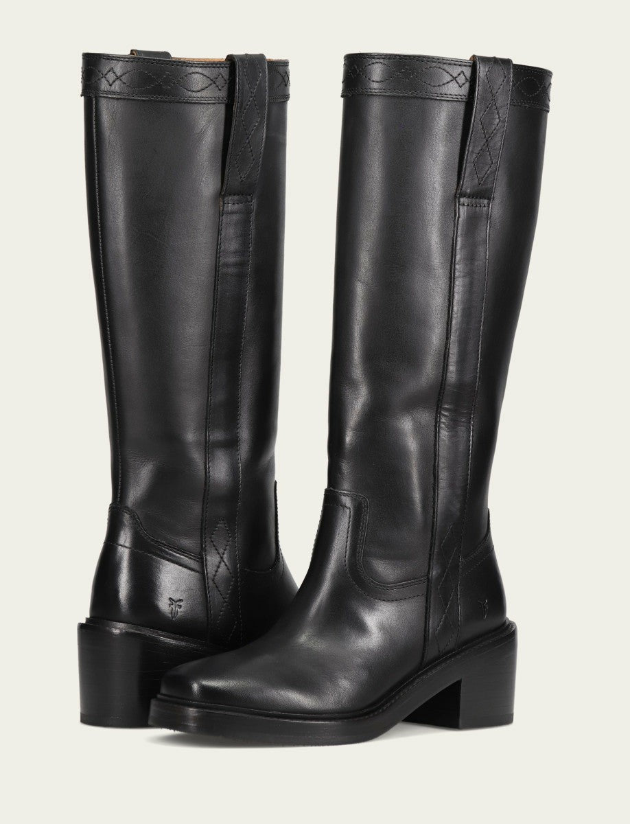 FRYE Women’s Black Kate Pull On Boots with Vintage Leather