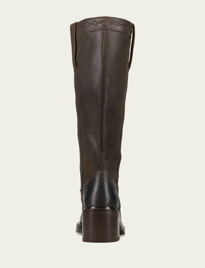 FRYE Women's Chocolate Suede Kate Pull On Tall Riding Boot
