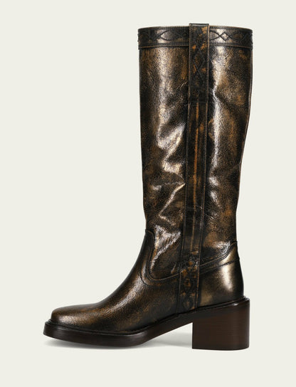 FRYE Women’s Antique Gold Kate Pull On Boots