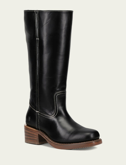 FRYE Women's Campus 14L Jet Black Wide Calf Boots