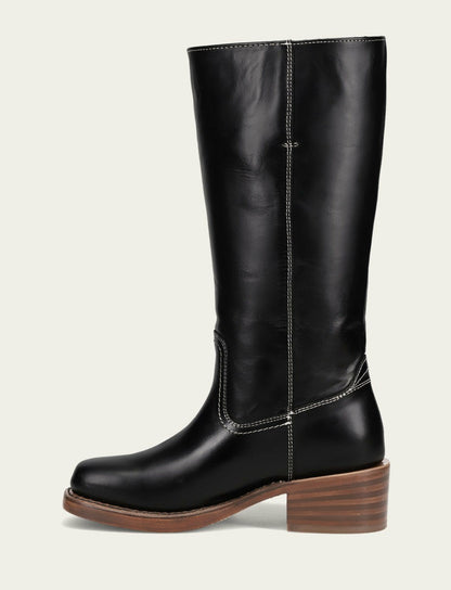 FRYE Women's Campus 14L Jet Black Wide Calf Boots