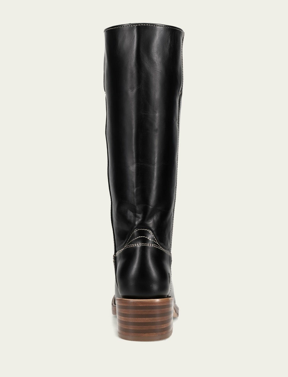 FRYE Women's Campus 14L Jet Black Wide Calf Boots