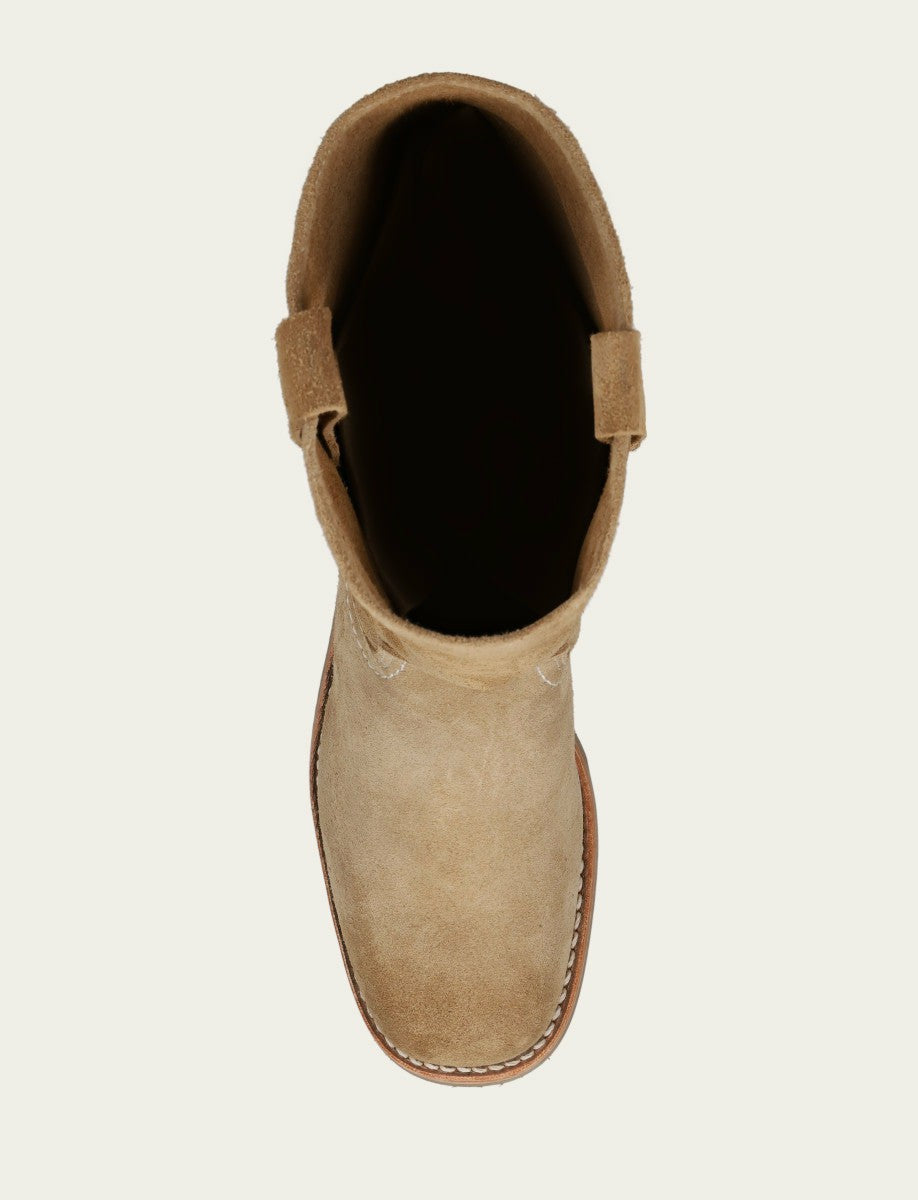 FRYE Women’s Tan Buck Campus 12R Suede Boots