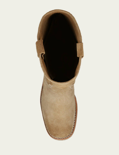 FRYE Women’s Tan Buck Campus 12R Suede Boots