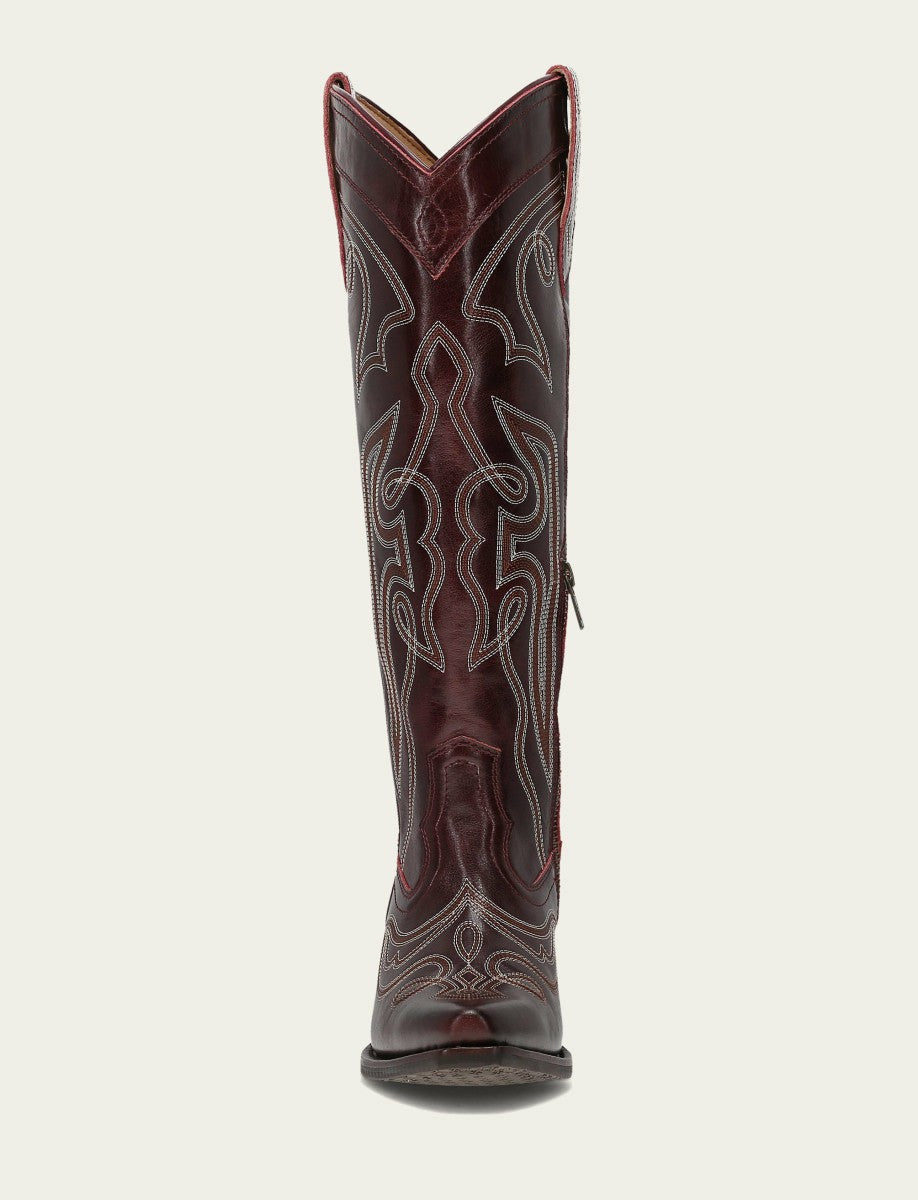 FRYE Women’s Bordeaux Laila Double F Deco Leather Boots