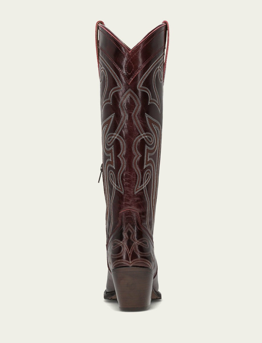 FRYE Women’s Bordeaux Laila Double F Deco Leather Boots