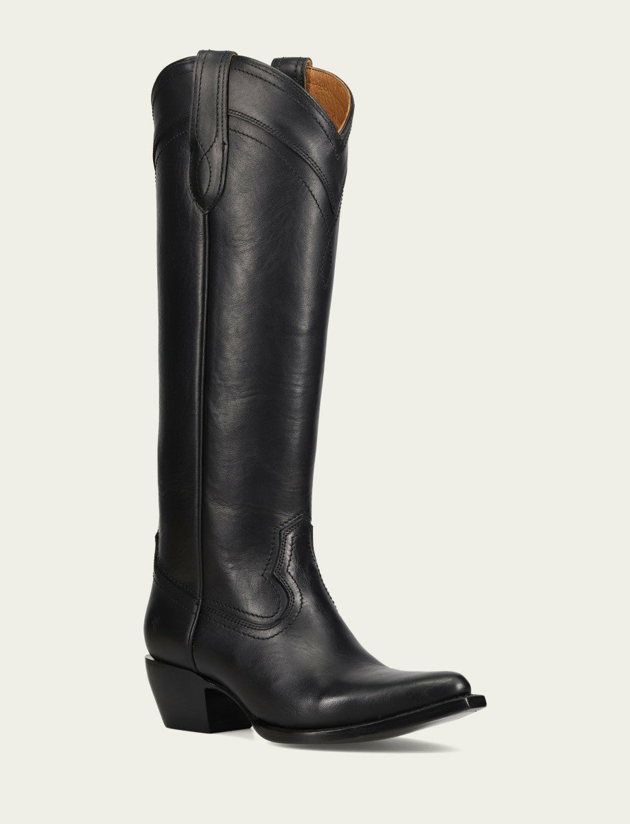 FRYE Women’s Black Sacha At The Knee Leather Tall Boots