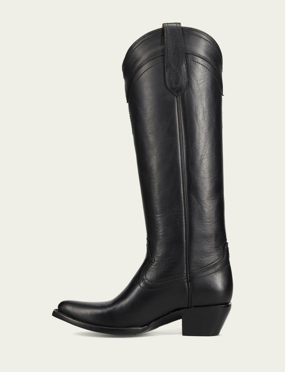 FRYE Women’s Black Sacha At The Knee Leather Tall Boots