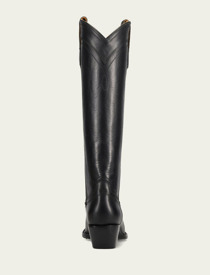 FRYE Women’s Black Sacha At The Knee Leather Tall Boots