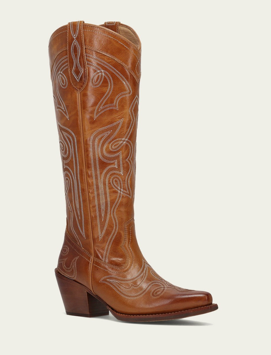 FRYE Women’s Amber Laila Double F Deco Leather Boots