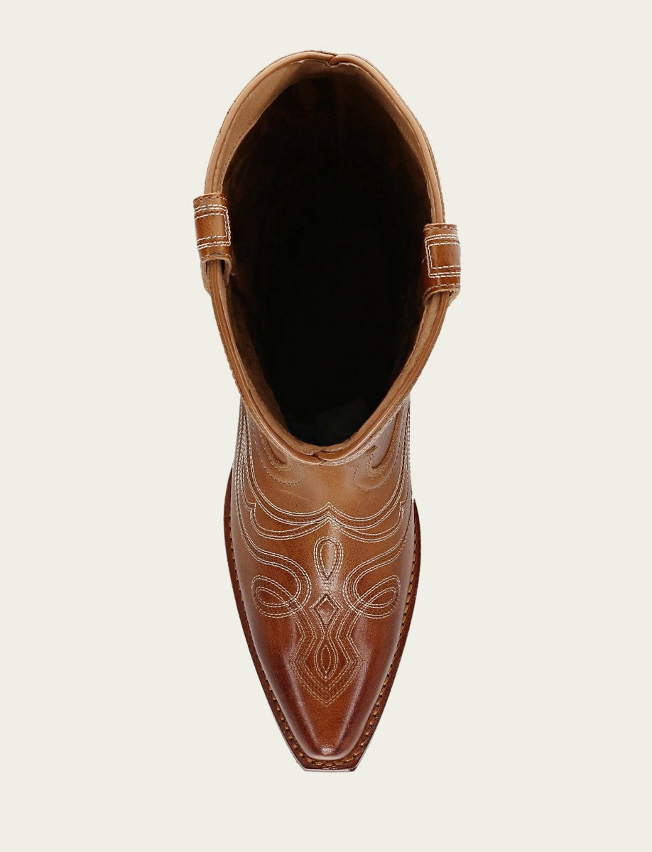 FRYE Women’s Amber Laila Double F Deco Leather Boots