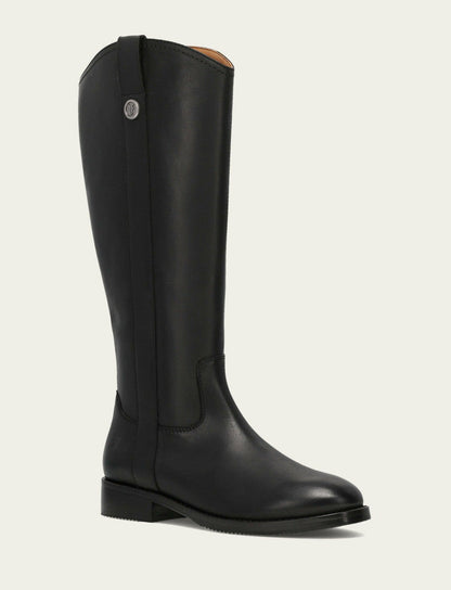 FRYE Women's Black Melissa Button Tall Inside Zip Boot