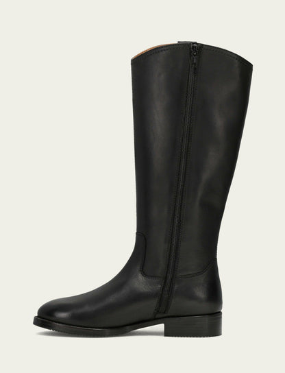 FRYE Women's Black Melissa Button Tall Inside Zip Boot
