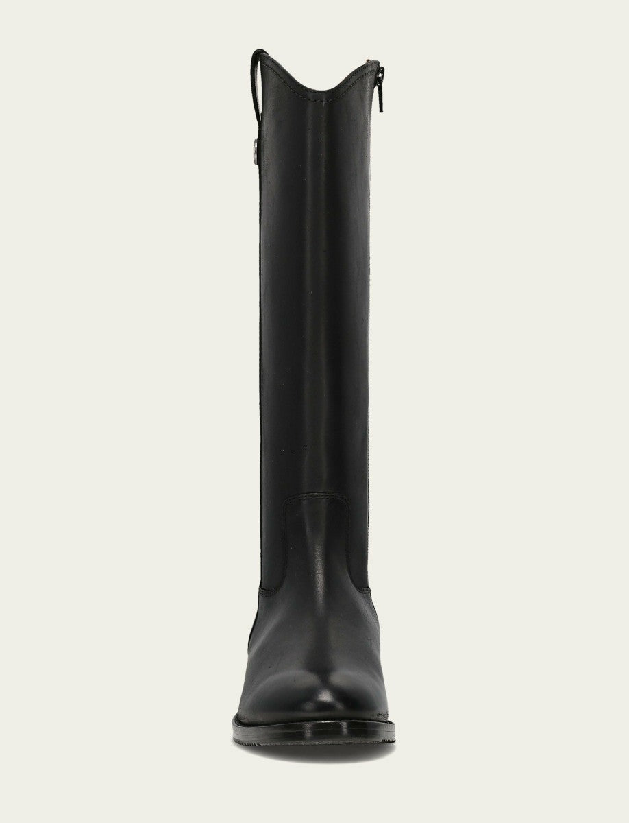 FRYE Women's Black Melissa Button Tall Inside Zip Boot