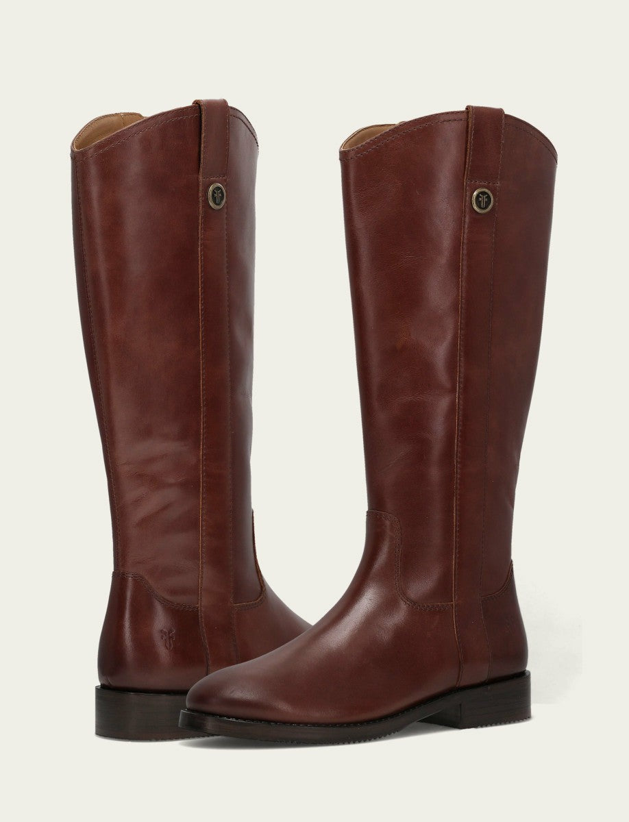 FRYE Women's Saddle Melissa Button Tall Inside Zip Boot