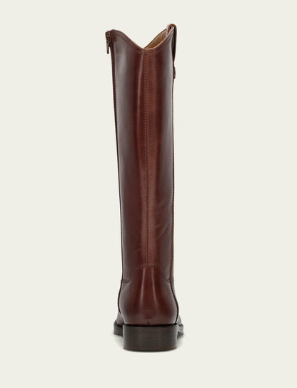 FRYE Women's Saddle Melissa Button Tall Inside Zip Wide Calf Boot