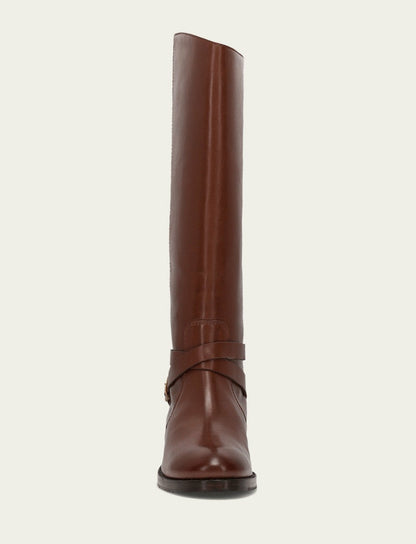 FRYE Women's Walnut Melissa Belted Riding Boot