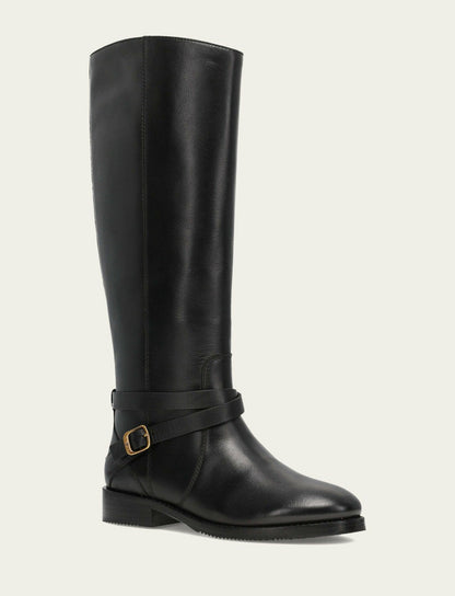 FRYE Women's Black Melissa Belted Riding Boot