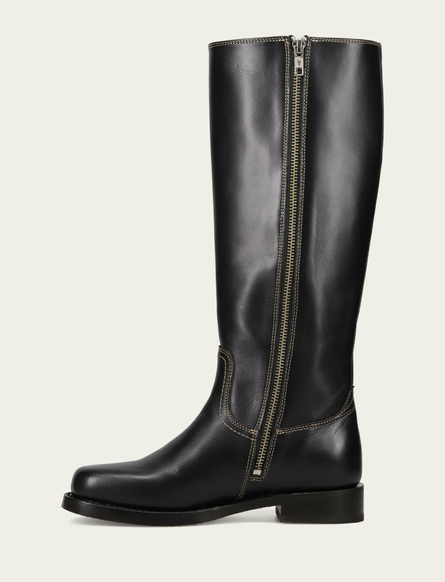 FRYE Women's Black Campus Low Heel Tall Riding Boot